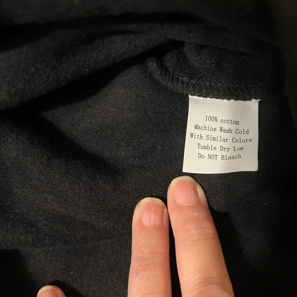 NIP Lucid Blanks Black Heavy 600 GSM Fleece Hoodie Size Medium M - Picture 7 of 7